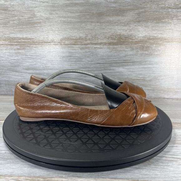 Aldo Women's Brown Leather Slip On Ballet Flats Size EU 38 US 7.5 - Picture 3 of 8